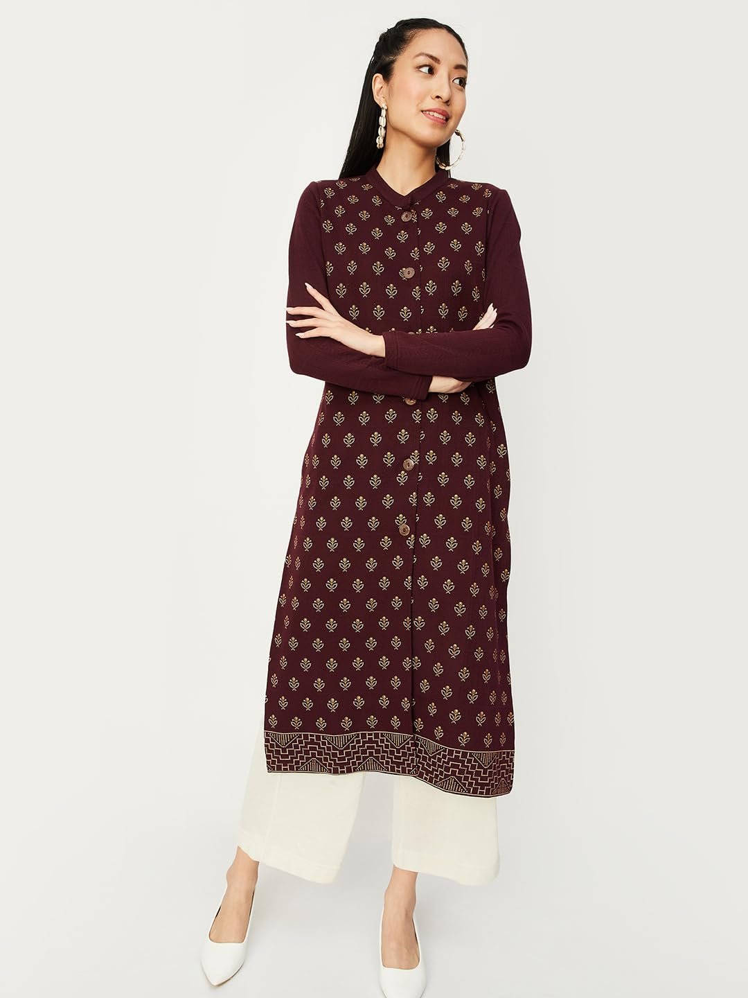 Max Women Cotton Long Length Jacket - Image 3