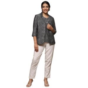 BIBA Women Casual Blazer Printed Mix and Match