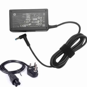 HP 65W AC Blue Pin Laptops Charger Adapter 4.5mm fit for HP Pavilion Black (with 3 pin Power Cable)