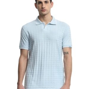 MUFTI White Solid Polo T-Shirt