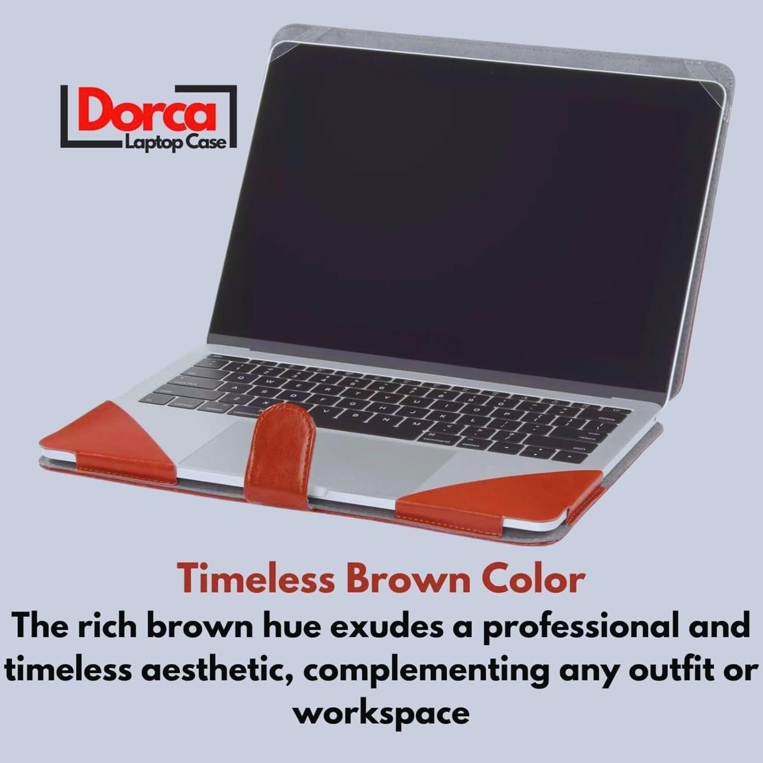 Dorca® Elegant Tan Leatherette Laptop Case Cover for Lenovo Yoga 6 13.3" WUXGA 2-in-1 300Nits 83B2007UIN - Image 2