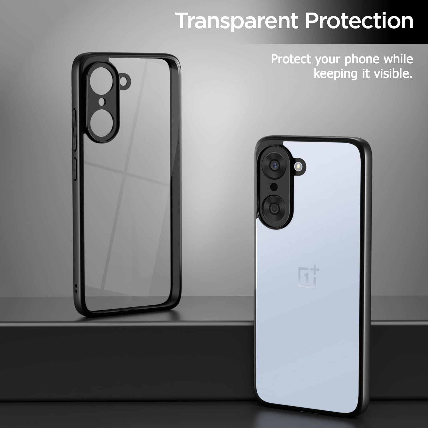 Pikkme Back Cover Compatible with OnePlus Nord Ce 5 5G Shockproof Sleek Hybrid Armor Bumper Case(Black) - Image 2