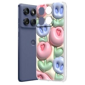 Fashionury Back Cover for Motorola Edge 60 Fusion Designer, Printed,Transparent,Flexible, Silicon -D2225