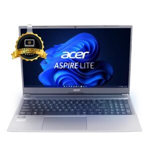 Acer Smartchoice Aspire Lite, AMD Ryzen 7 5700U, 16GB RAM, 512GB SSD, Full HD, 15.6"/39.62cm, Windows 11 Home, MS Office, Steel Gray, 1.6KG, AL15-41, Metal Body, Premium Thin and Light Laptop
