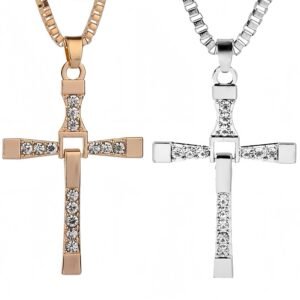 Silver Cross Chain For Men, Three-Ring Geometric Fashion Necklace For Men And Women, Silver Chain For Man, Simple And Personalized, Versatile Pendant Sweater Necklace, Featured Daily Accessories Gift