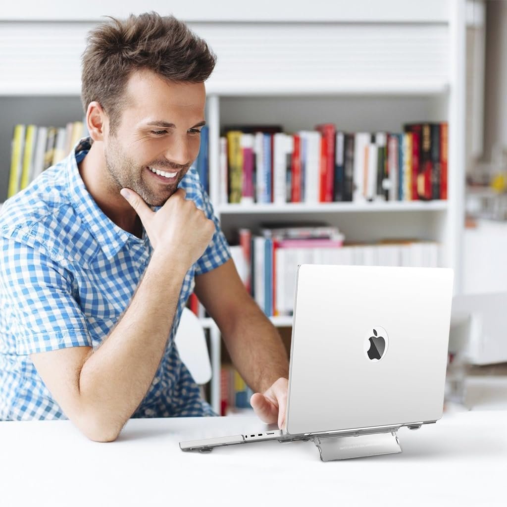 HASTHIP® Laptop Case Cover for MacBook Air 13.6 inch M4 A3240 M3 A3113 M2 A2681 with Foldable Kickstand Release 2025 2024 2022 for Apple Flexible Soft Clear Case - Image 7