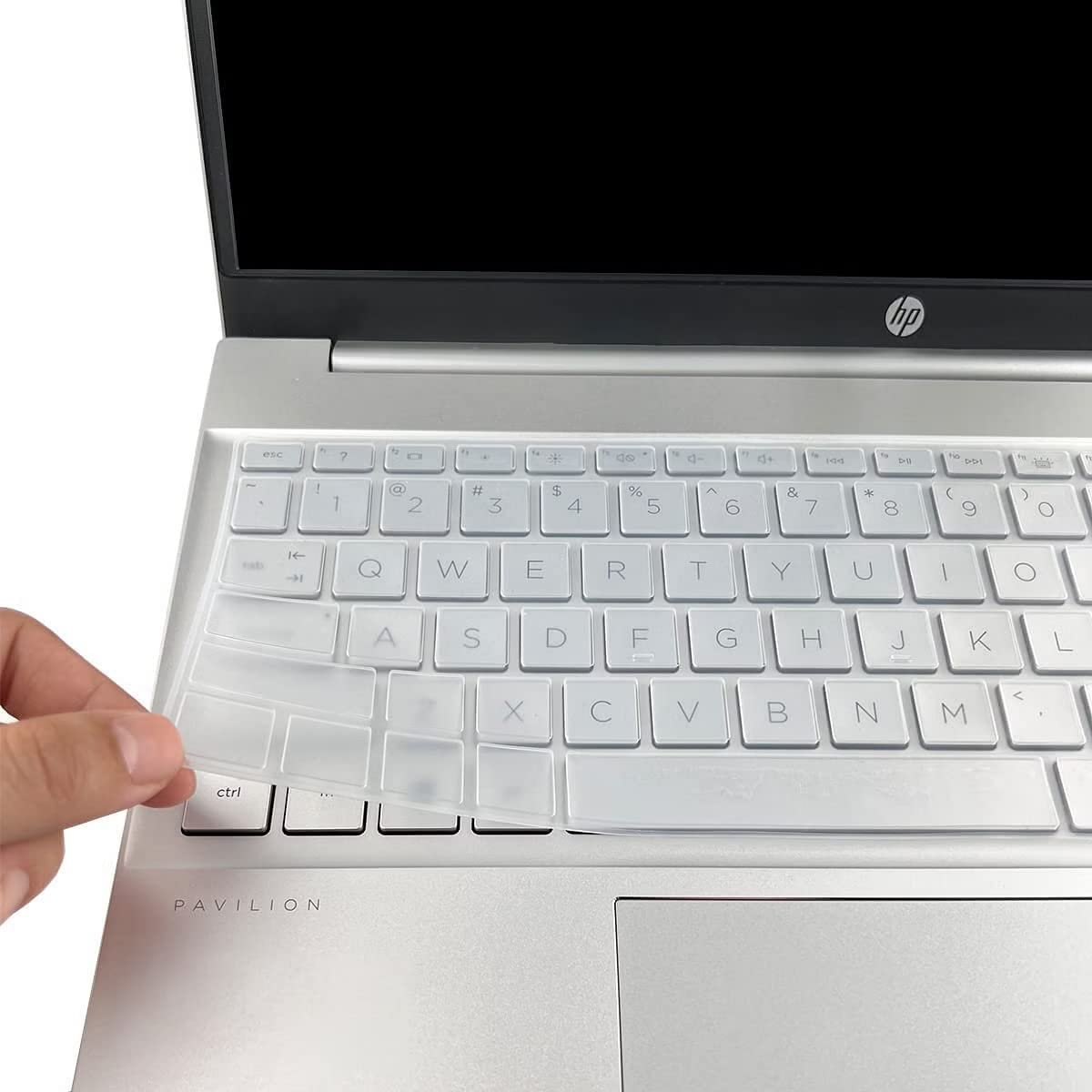RAYA Silicone Keyboard Skin Cover for HP Pavilion 15 Series (15.6inch) ( 15-eh 15-eg 15-er 15-fd 15-fc ) & HP Pavilion 16 Series (16inch) ( 16-ab 16-af 16-ag ) Laptops (Transparent) - Image 4