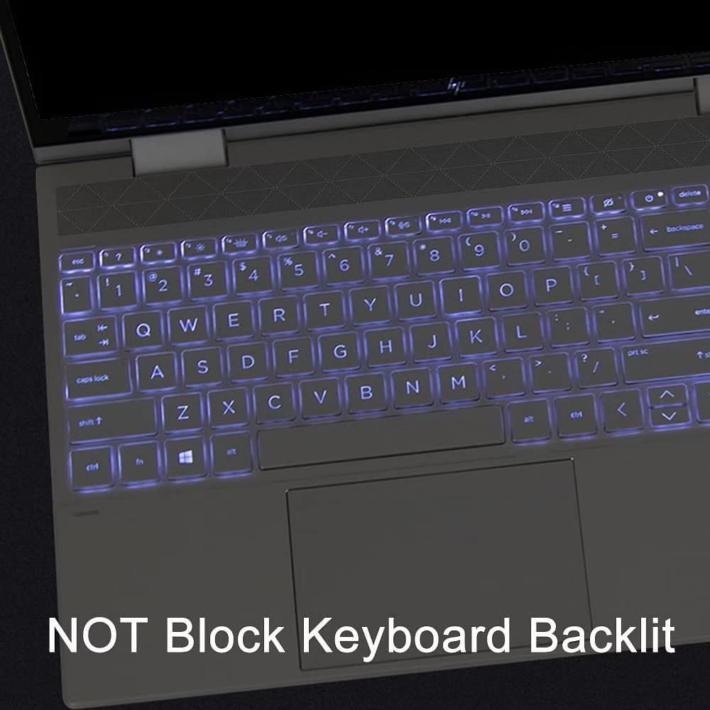 RAYA Silicone Keyboard Skin Cover for HP Pavilion 15 Series (15.6inch) ( 15-eh 15-eg 15-er 15-fd 15-fc ) & HP Pavilion 16 Series (16inch) ( 16-ab 16-af 16-ag ) Laptops (Transparent) - Image 5