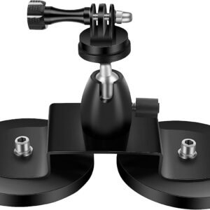 ADOFYS Magnetic Action Camera Mount, Super Magnetic Heavy-Duty Alloy Suction Cup Mount with Adapter 1/4-20 for GoPro Compatible with Hero 11/10/9/8/Max and Other Action Camera