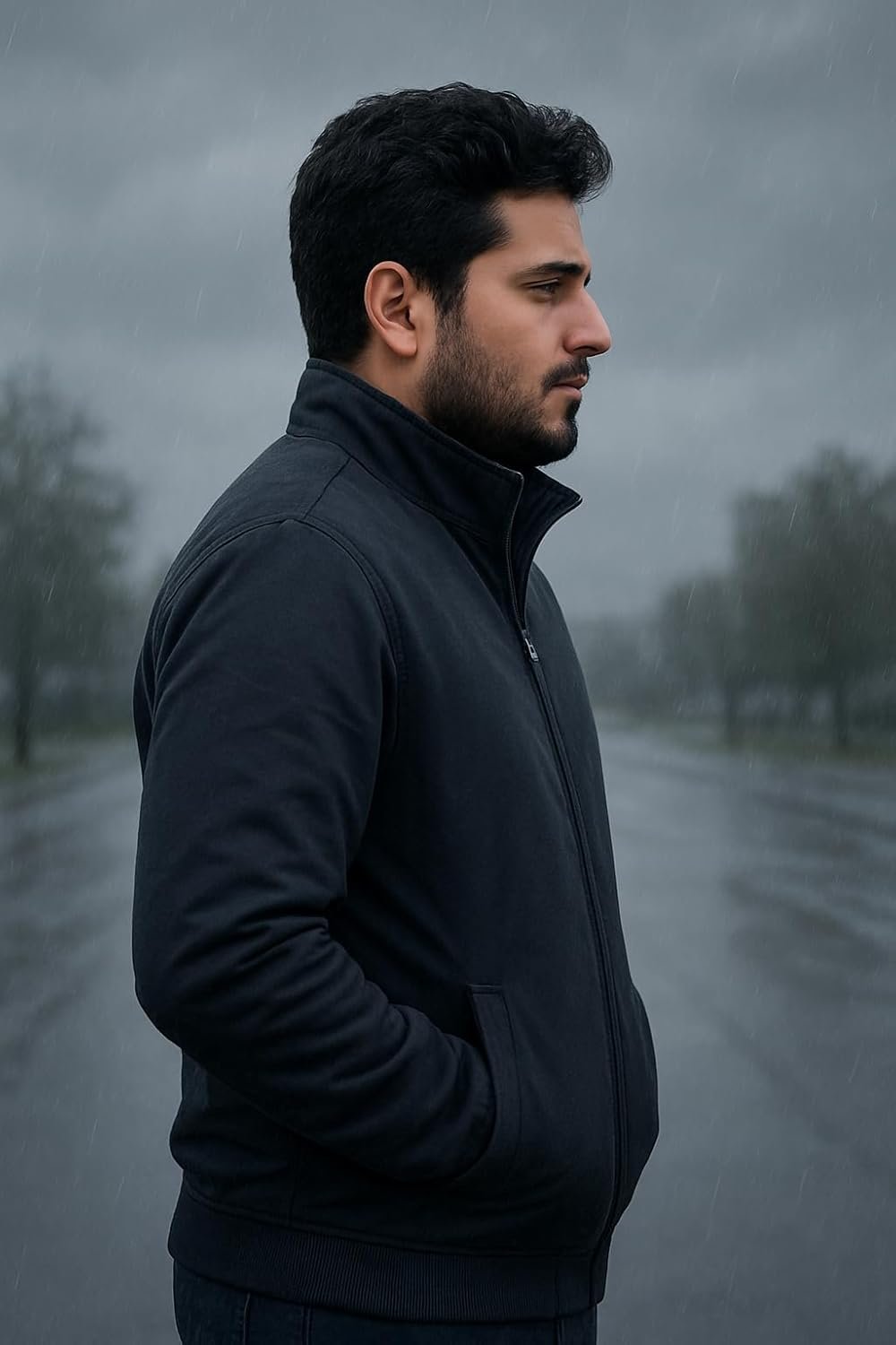 Mens Nylon Jacket | Lightweight Windcheater with Zip Closure & Pockets | Stylish Water-Resistant Jacket for Casual, Travel & Outdoor Wear - Image 2