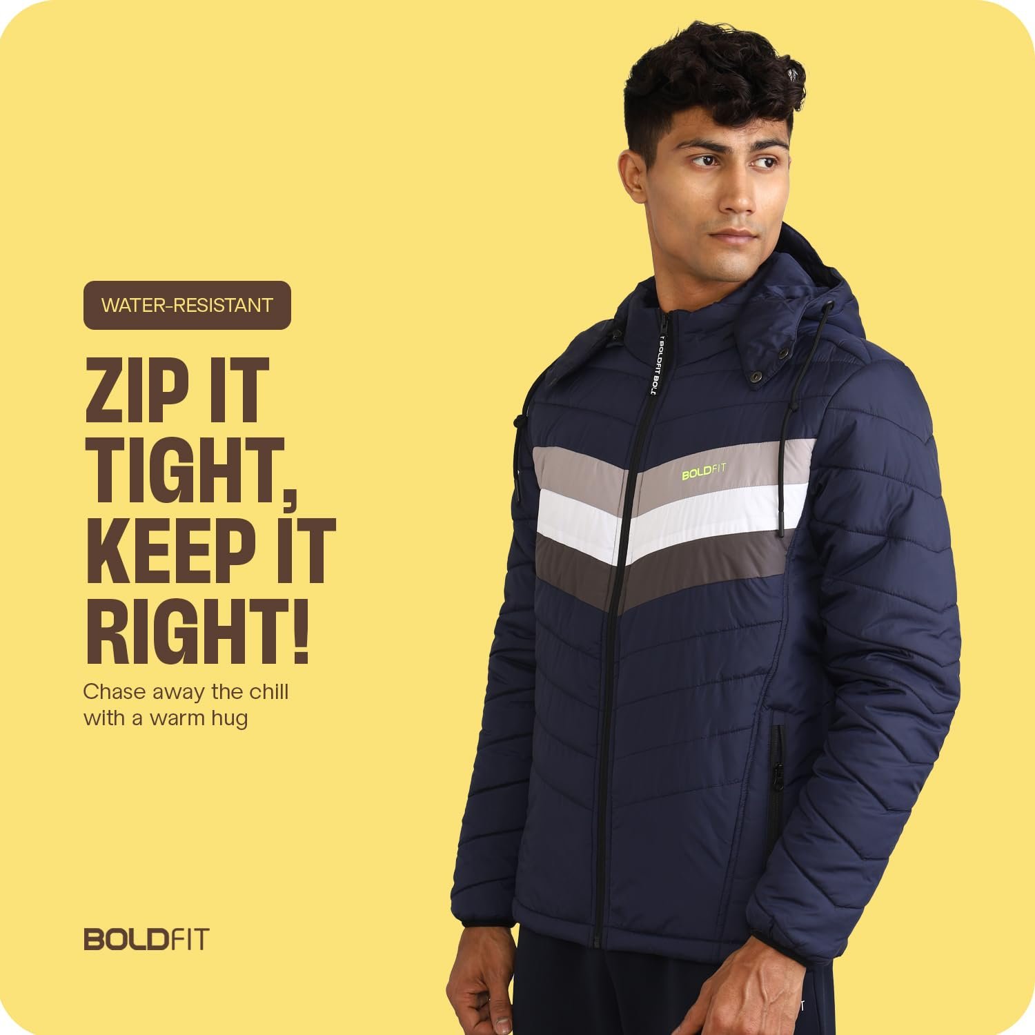 Boldfit jackets for men stylish latest puffer winter jacket for men standard length jacket man full sleeves bomber jackets for man winter wear with hoodie sweatshirt - Image 2