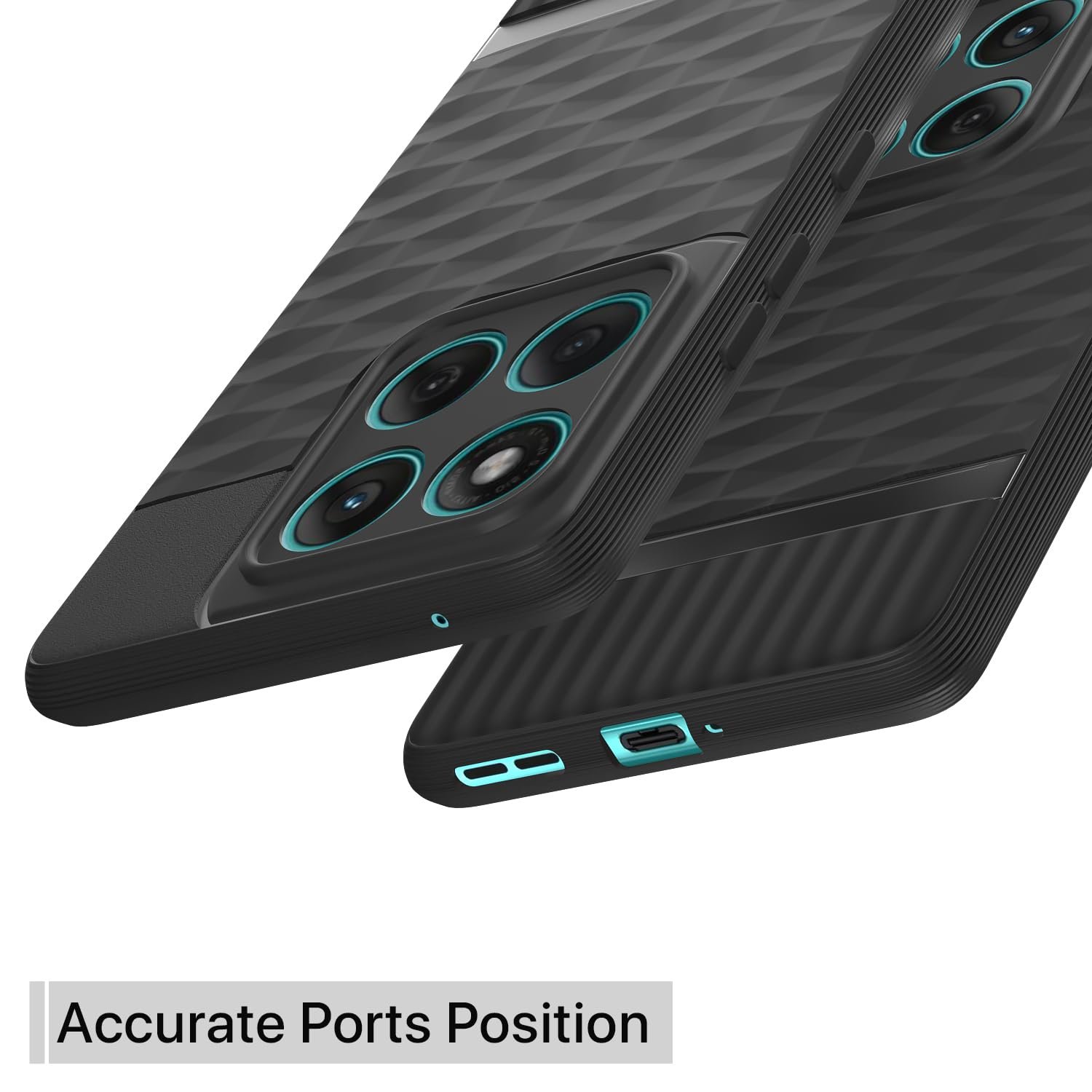 Outlouders Back Cover for Motorola Moto Edge 60 5G / Motorola Moto Edge 60 Fusion 5G | Full Camera Protection | TPU Soft Flexible Shockproof Bumper Case (Black) - Image 4