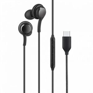 Type-C Earphones for OPP-O A5 Pro, F31/Pro/Pro Plus, K13 5G/Turbo 5G/Turbo Pro, Pad SE, Pad SE LTE, Reno14, Reno14 Pro Earphones Headphones (CAK4, Black)