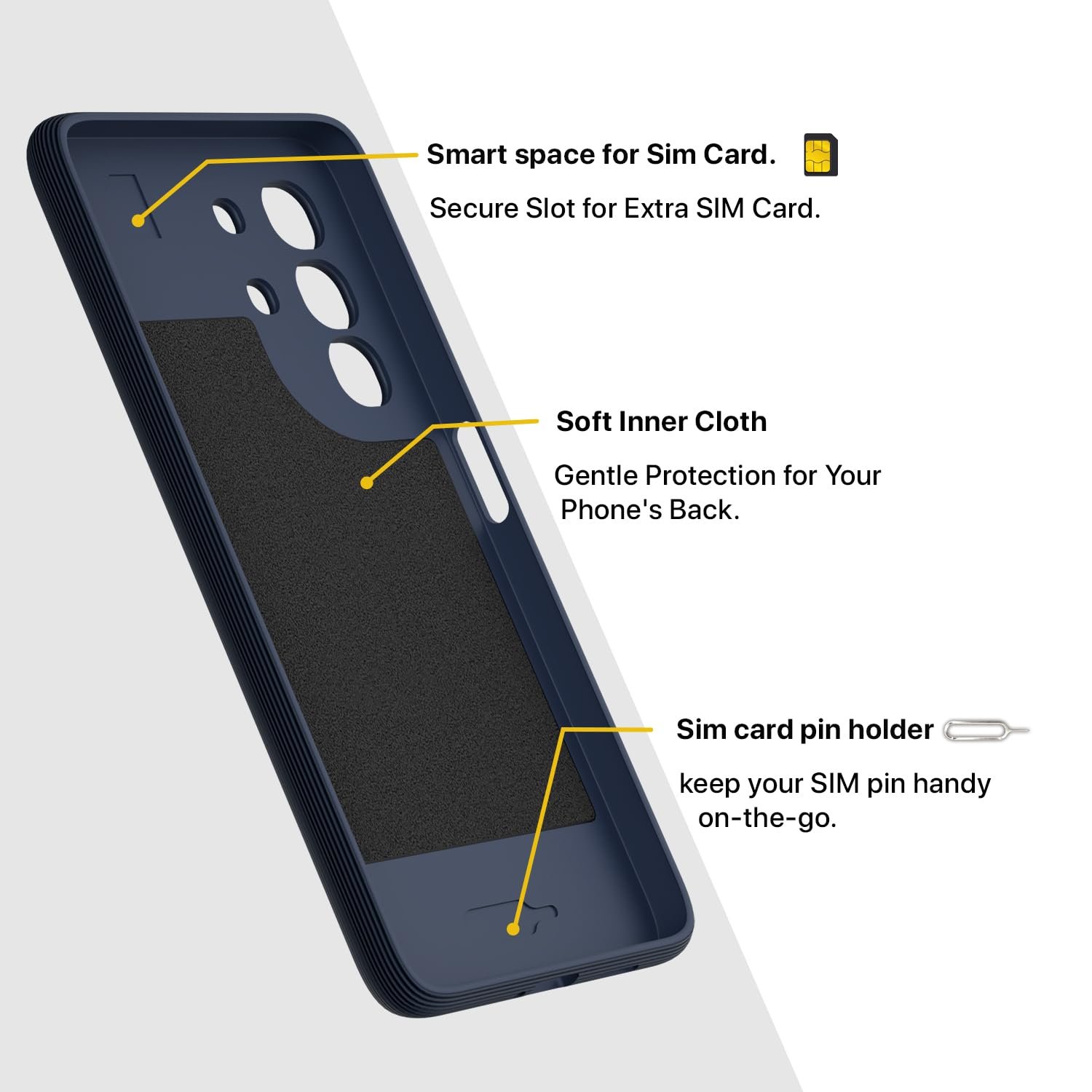 Outlouders Back Cover for Vivo T4X 5G/ IQOO Z10x 5G | Full Camera Protection | TPU Soft Flexible Shockproof Back Case (Blue) - Image 6