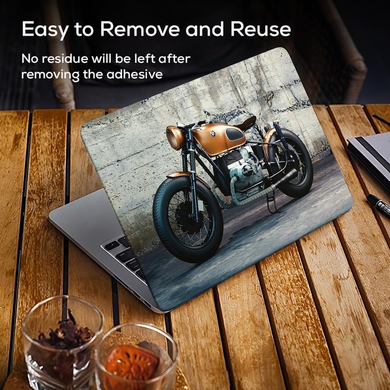 Bike Full Vinyl Laptop Skin/Sticker/Cover for 15 to 15.6 Inches Laptops Laminated-Removable-HD Quality Compatible for Hp-Dell-Sony-Lenovo-Asus etc.(15x10 Inches) - Image 4