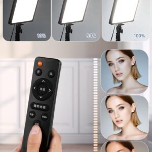 GiftMax® RL-16 16 inch LED Video Soft Light Panel, 50W for Studio Photography | Video Recording | Conference | YouTube,2700K-5700K CRI95+ | with Remote Control