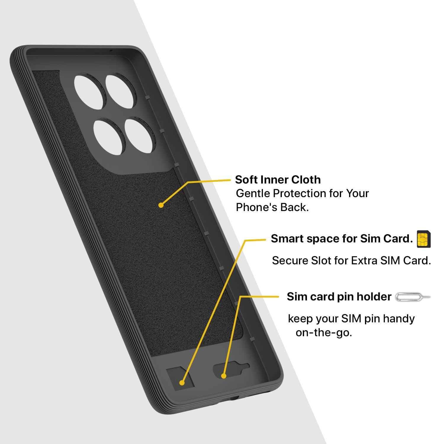 Outlouders Back Cover for Motorola Moto Edge 60 5G / Motorola Moto Edge 60 Fusion 5G | Full Camera Protection | TPU Soft Flexible Shockproof Bumper Case (Grey) - Image 6