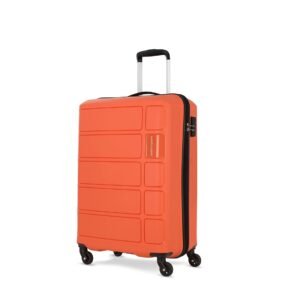 Kamiliant American Tourister Cabin Harrier 56 Cms Small Polypropylene Hard Sided 4 Wheeler Spinner Wheels Carry-On Luggage (Carrot-Orange)