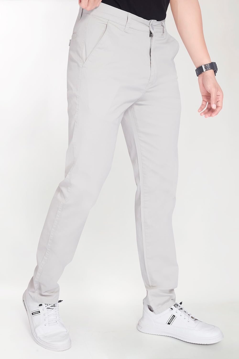 DIVISIVE Men's Regular Fit Cotton Chinos Trousers Pants - Image 4