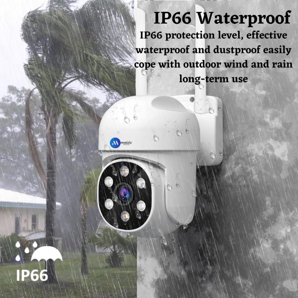 Maizic Smarthome Ultracam 3 MP Wi-Fi CCTV Camera – Your Advanced Home Security Camera, Color Night Vision, 2.4Ghz WiFi Connectivity, Waterproof IP66, Two Way Audio - Image 9