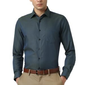 Van Heusen Men’s Slim Fit Premium Ceremonial 100% Cotton Print Shirt