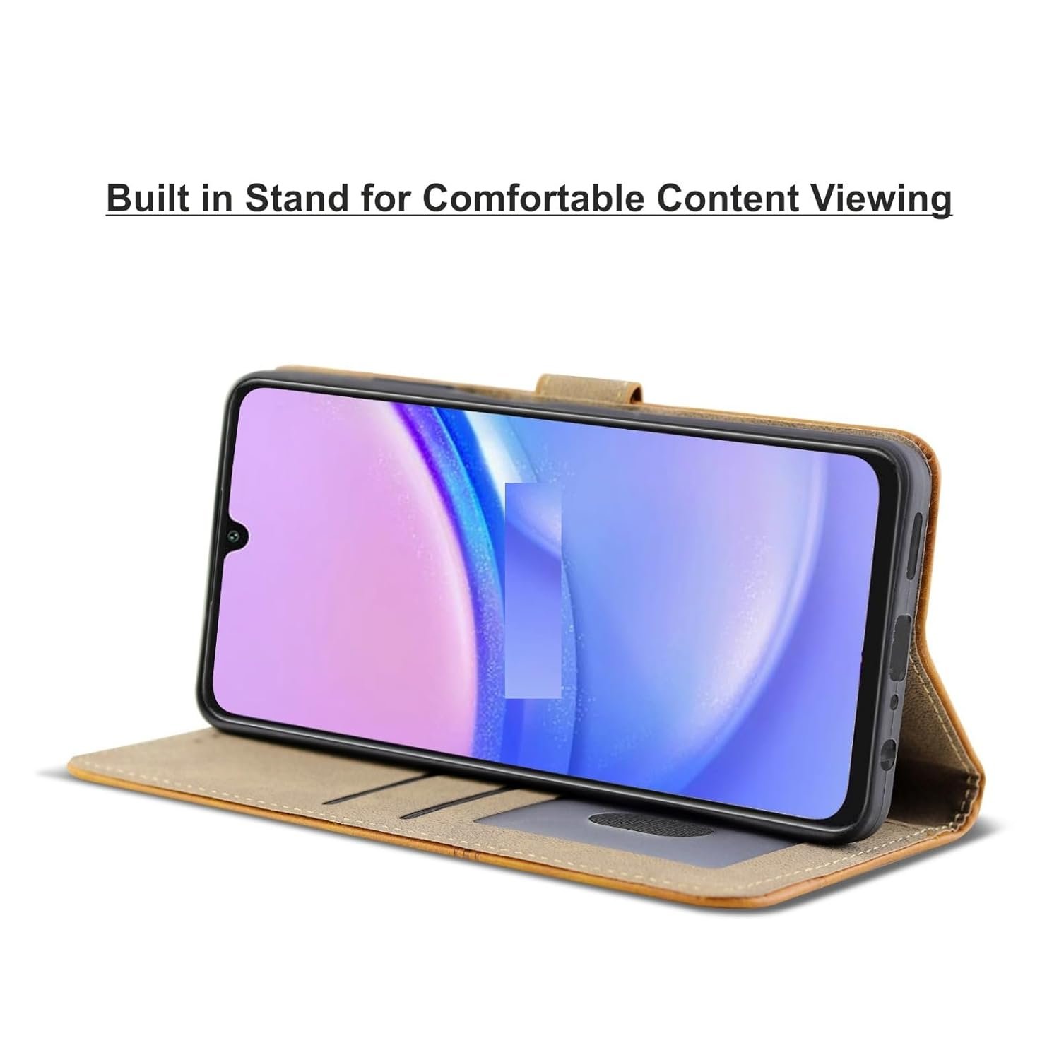 Compatible for Motorola Edge 60 5G / Motorola Edge 60 Fusion 5G Flip Cover Leather Finish | Inside TPU with Card Pockets | Wallet Stand | Complete Protection Flip Case Black - Image 6