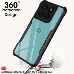 Transparent Hard Back Cover case for Moto Edge 60 Fusion/Moto Edge 60 5G
