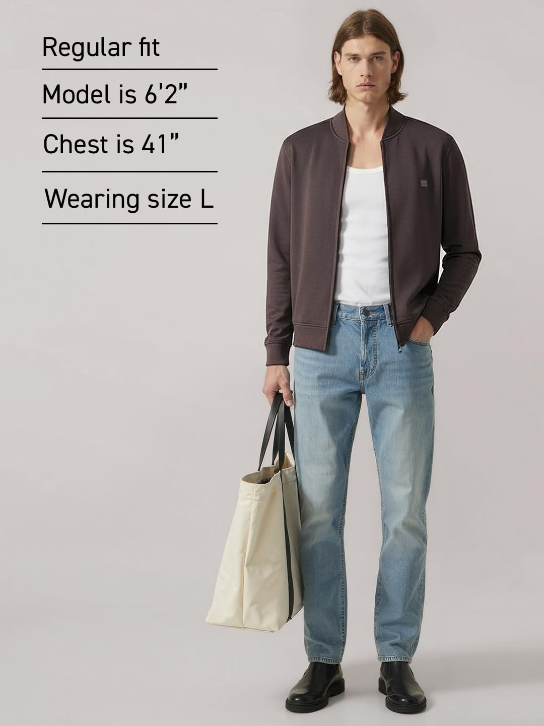 DAMENSCH Winter Jacket For Men, Textured Zipper Sweatshirt For Man, Shape and Colour Retaining ReNEWd Ottoman Zip Bomber Jacket - Image 8