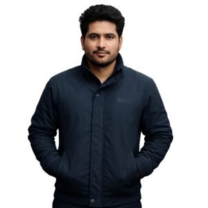 Mens Nylon Jacket | Lightweight Windcheater with Zip Closure & Pockets | Stylish Water-Resistant Jacket for Casual, Travel & Outdoor Wear