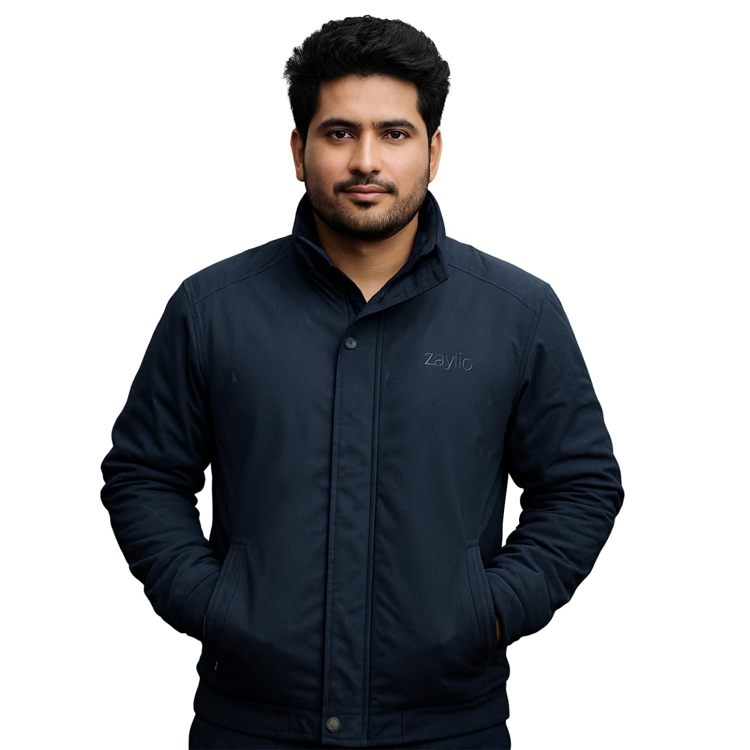 Mens Nylon Jacket | Lightweight Windcheater with Zip Closure & Pockets | Stylish Water-Resistant Jacket for Casual, Travel & Outdoor Wear