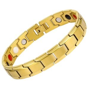 Bracelet For Man, Stylish Men Bracelet With Magnetic Therapy, Alloy Hand Bracelet For Men, Fashion Gift For Husband Boyfriend On Birthday Anniversary Valentine