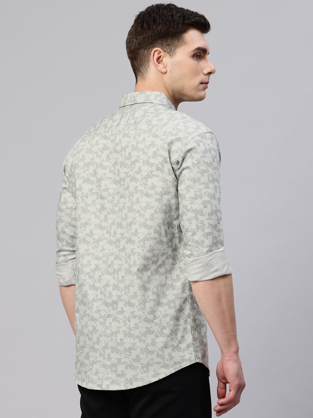 Majestic Man Custom Abstract Printed Pure Cotton Slim Fit Casual Shirt - Image 4