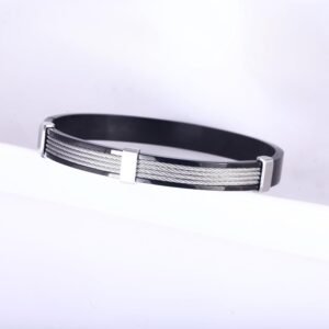 MEENAZ Bracelet for Man Black Stylish Boys brother boyfriend gents/Fashion Kada for men/Rakhi Bracelets for Men Metal/Stainless Steel Kada Hand Mens Kadas Bracelet valentine Gift open kada