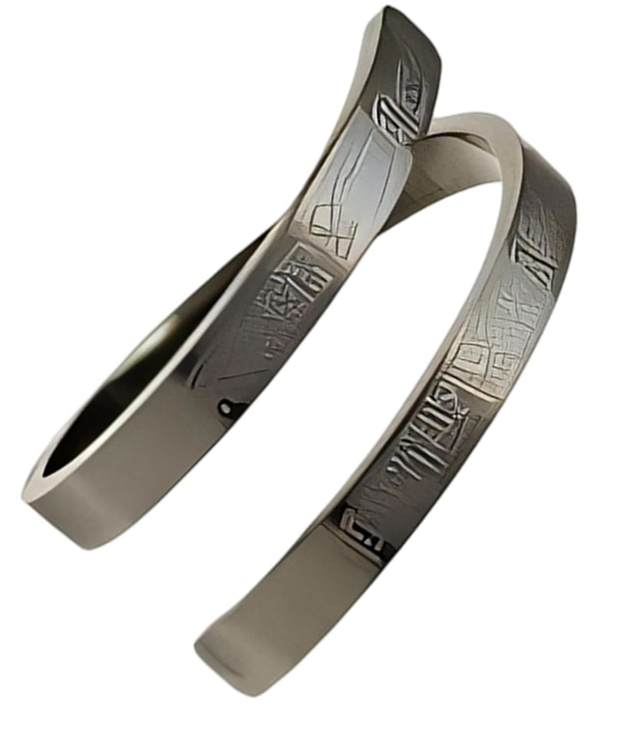 Islamic Ring for Men, Adjustable Black Ring for Everyday Wear and Formal Occasions, Sleek Design and Comfortable Fit for All Hand Sizes, Stainless Steel Designe Amulet Opened Cuff Fashion Adjustable