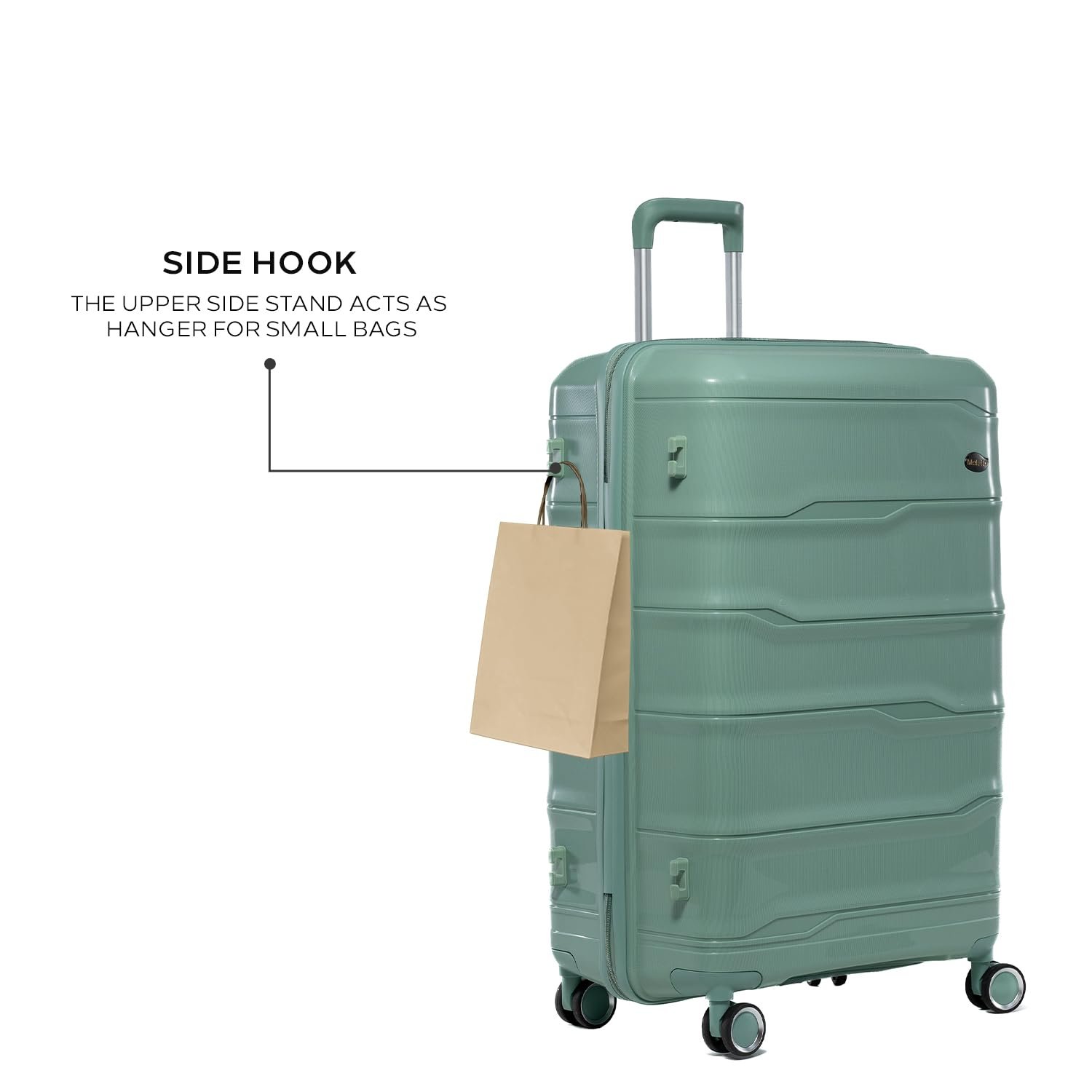Maleta Desire Check-in Medium | 24 inch | Trolley Bags for Travel | Hardside Luggage, TSA Lock | Luggage Bags for Travel | Suitcase (Check-in Medium, Mint Green) - Image 4