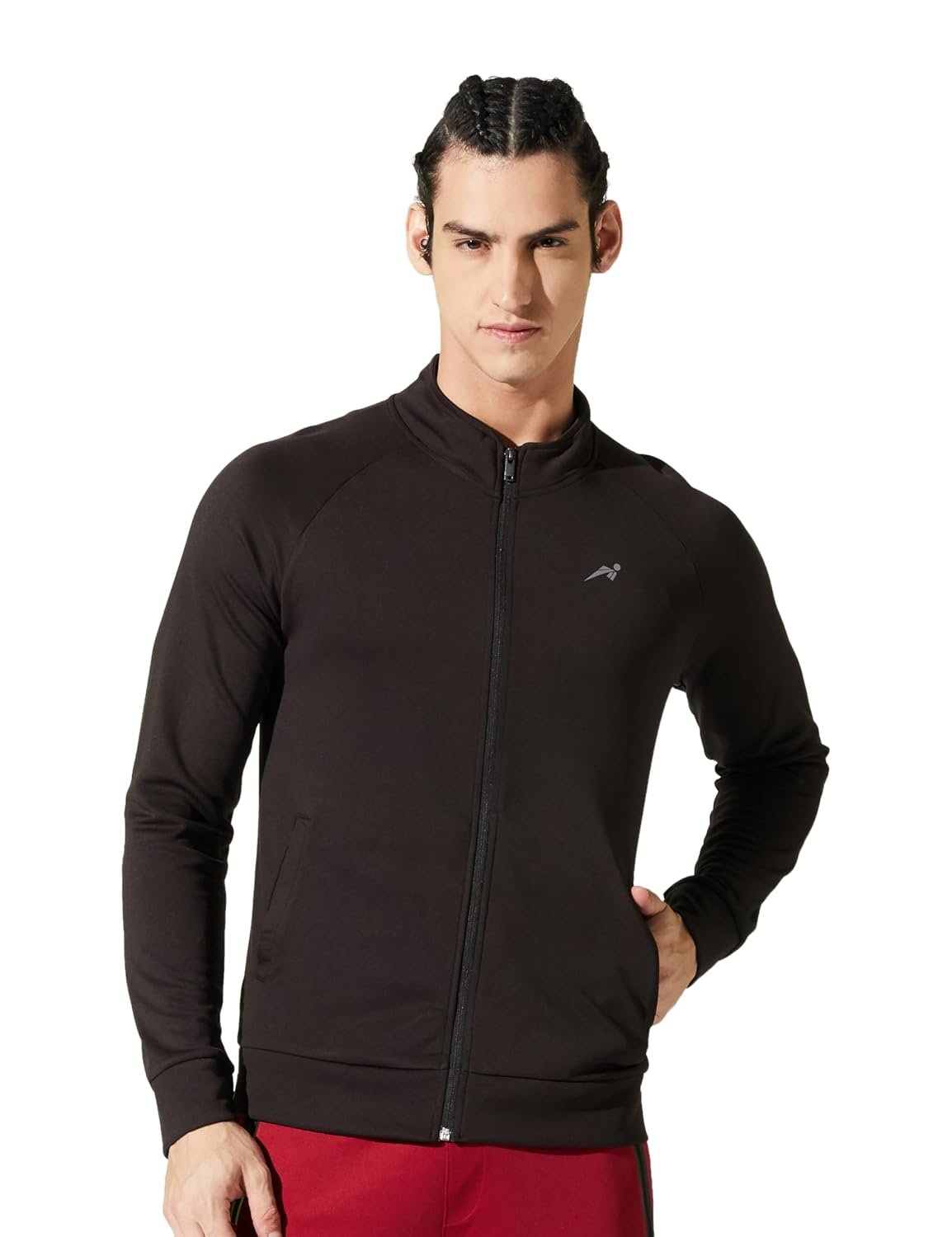 Amazon Brand - Symbol Men's Cotton Mock Neck Sweatshirt
