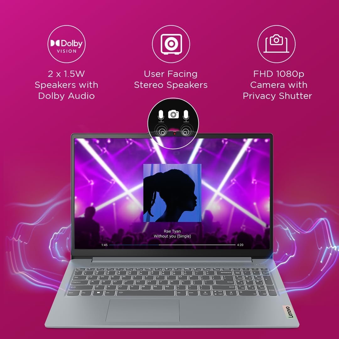 Lenovo IdeaPad Slim 3 15IAH8 Intel Core i5 12th Gen Laptop (16GB, 512GB SSD, Windows 11 Home, 15.6 inch Full HD IPS Display, MS Office 2024, Arctic Grey, 1.62 KG) 83ER00KSIN - Image 2