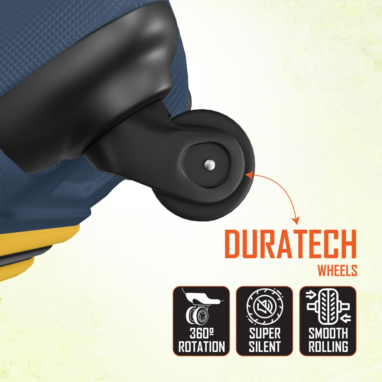 Safari Genius Alley Cabin Trolley Bag, Hard Case Polypropylene, 4 Spinner Wheels, 360 Degree Wheeling Carry on Luggage, Suitcase for Travel, Navy, 55cm - Image 3