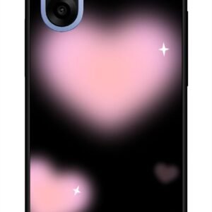 NDCOM for OnePlus Nord CE 5 Back Cover | Protective OnePlus Nord CE5 Back Cover | Shockproof OnePlus Nord CE 5G Case Cover | Black and Pink Blurry Heart Printed Metal Case
