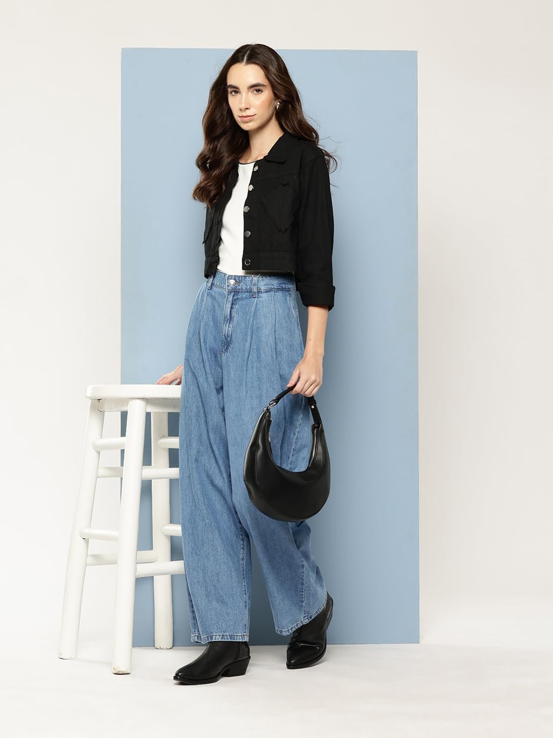 Aarika Womens Casual Wear Blue Colour Solid Denim Jacket - Image 5