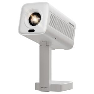 E GATE Atom 4X Automatic Projector 4k Ultra HD | Live TV | Android | Brightest 400 ISO | Native 1080p, Netflix, Prime | Precision Focus – Auto Keystone | USB-HDMI ARC+CEC | HDR+HLG | WiFi 6-BT | Egate