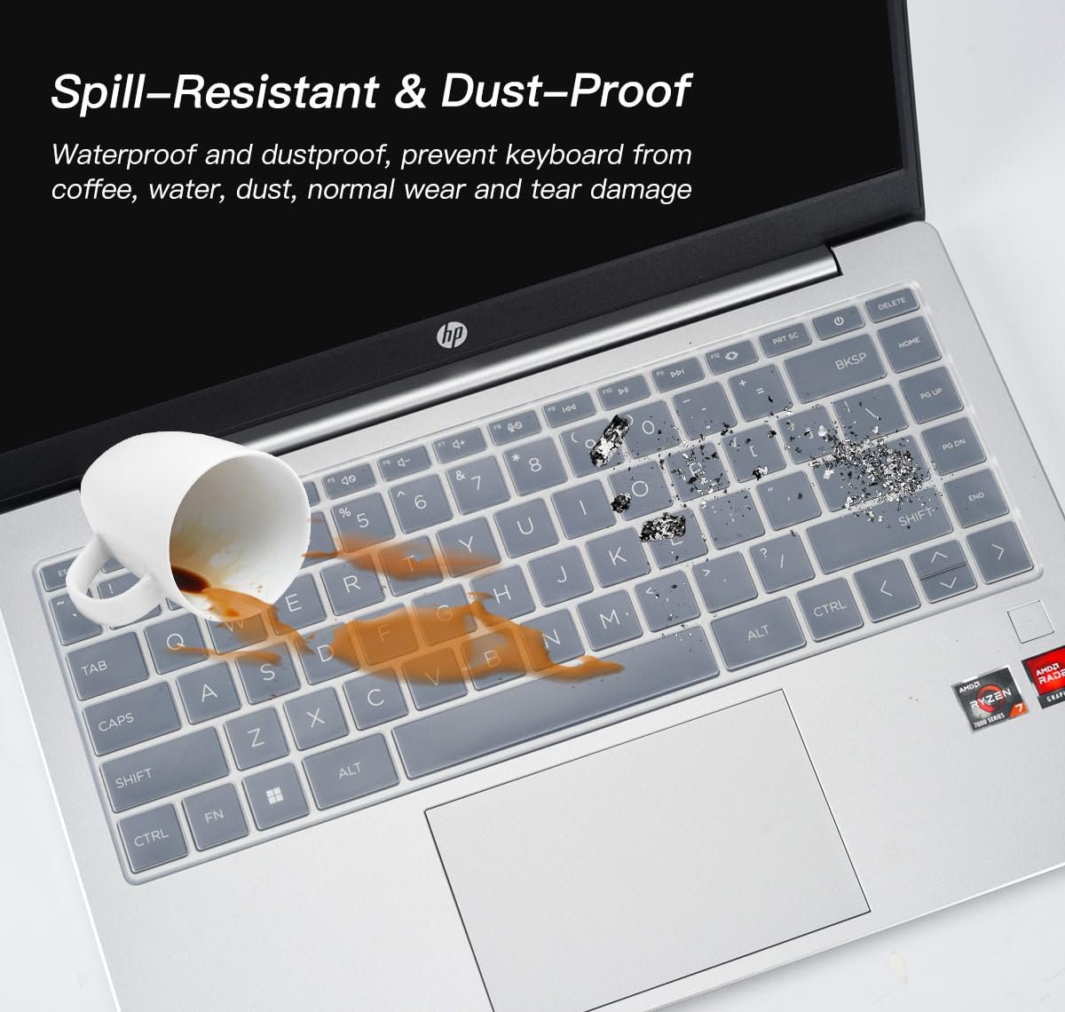 Saco Laptop Keyboard Cover Compatible for HP Pavilion 14-EC/14-DV Series 14-ec0033AU ec1003AU ec1005AU ec1008AU ec1019AU 14-dv0054TU dv0058TU dv1000TU dv1029TU dv2014TU dv2041TU Laptop, Transparent - Image 6