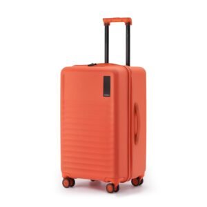 MOKOBARA The Aisle Trunk Luggage | 65 Cms Polycarbonate Shell, YKK Zippers, TSA-Approved Lock & Silent Ninja Wheels Travel Suitcase (Check-in Medium, Stardust)