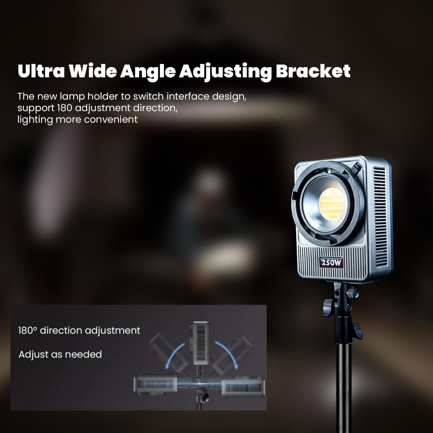 HIFFIN HF-250PRO Wonder Series 250W LED Studio Light | 17,800lm High Brightness | CRI 95+ | CCT 2700K-6500K | Bowens Mount | App Control | Professional Lighting Videography & Studio Setups - Image 8