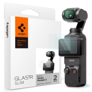 Spigen Glas.Tr Tempered Glass Screen Camera Lens Protector For Dji Osmo For Camera, Pocket 3 (2 Pack)