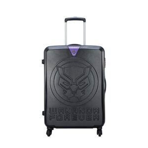 Skybags Wakanda Check-in Trolley Bag, Medium-68cms | Hard-Sided Trolley Bag for Travel (Black)