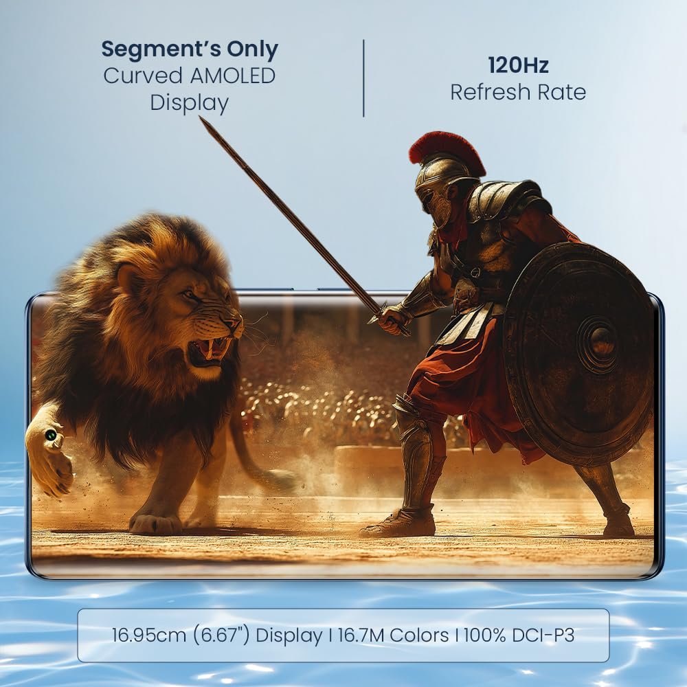 Lava Bold 5G (Sapphire Blue, 8GB RAM, 128GB Storage) | 3D Curved FHD+ AMOLED Display | Mediatek Dimensity 6300 Processor | IP64 Water Resistance | 64MP Rear Sensor | Supports All Indian 5G Bands - Image 5