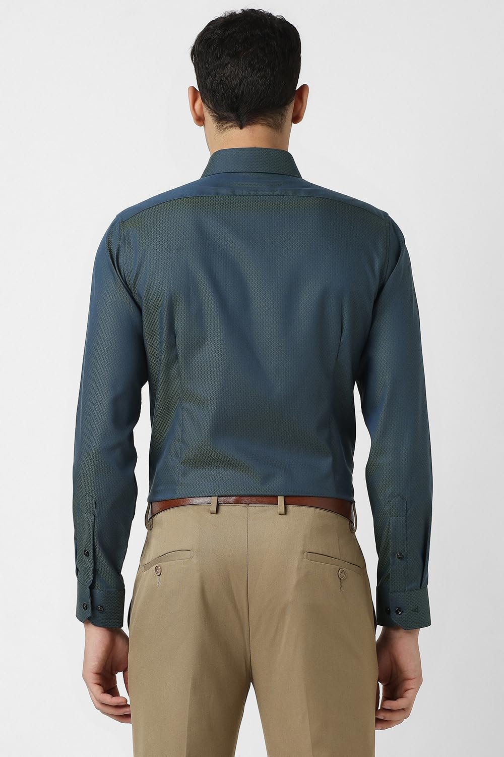 Van Heusen Men's Slim Fit Premium Ceremonial 100% Cotton Print Shirt - Image 3