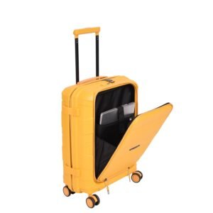 it luggage-Momentous -20 inches PP Hardsided Fashion Luggage Cabin Trolley with Padded Laptop Section 8 Wheel with TSA Lock & Wet Pouch Inside (Mango Sorbet)