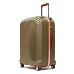 uppercase Vector (Large) 75cm, Check-in Sustainable Trolley Bag, Hardsided Anti-Scratch 8 Wheel Double Spinner Luggage, TSA Lock & Anti-Theft Zippers, Suitcase for Unisex, 2000 Days Warranty (Brown)